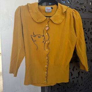 Banned Retro - Embroidered Cat Cardigan